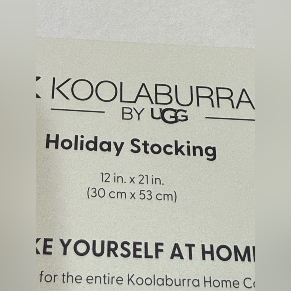 Koolaburra by Ugg White Clove Plush Christmas Holiday Stocking NWT - Picture 9 of 9